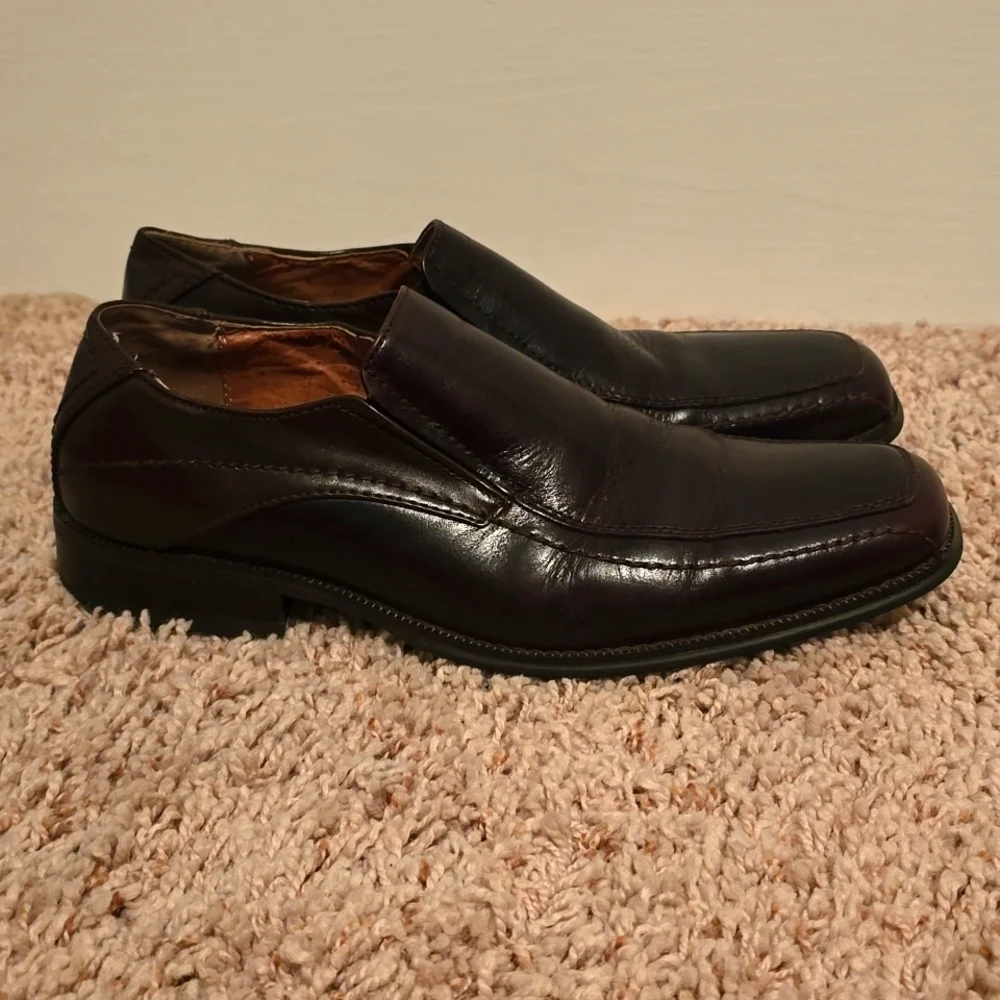 Joseph Abboud Men's Brown Leather Loafers Size 8.5M
